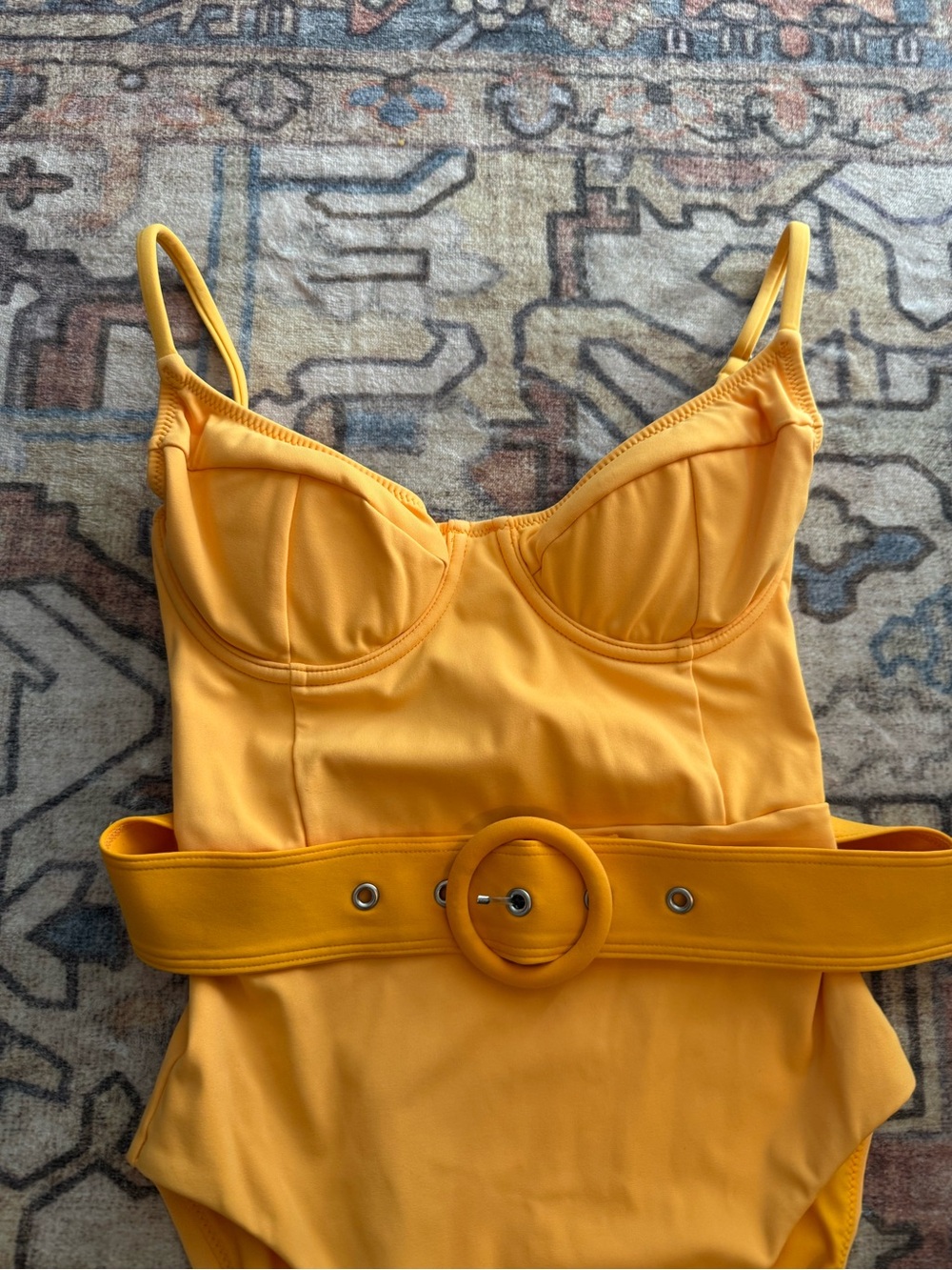 JONATHAN SIMKHAI Noa Bustier One-Piece Yellow Swimsuit Sz XS - Picture 3 of 10